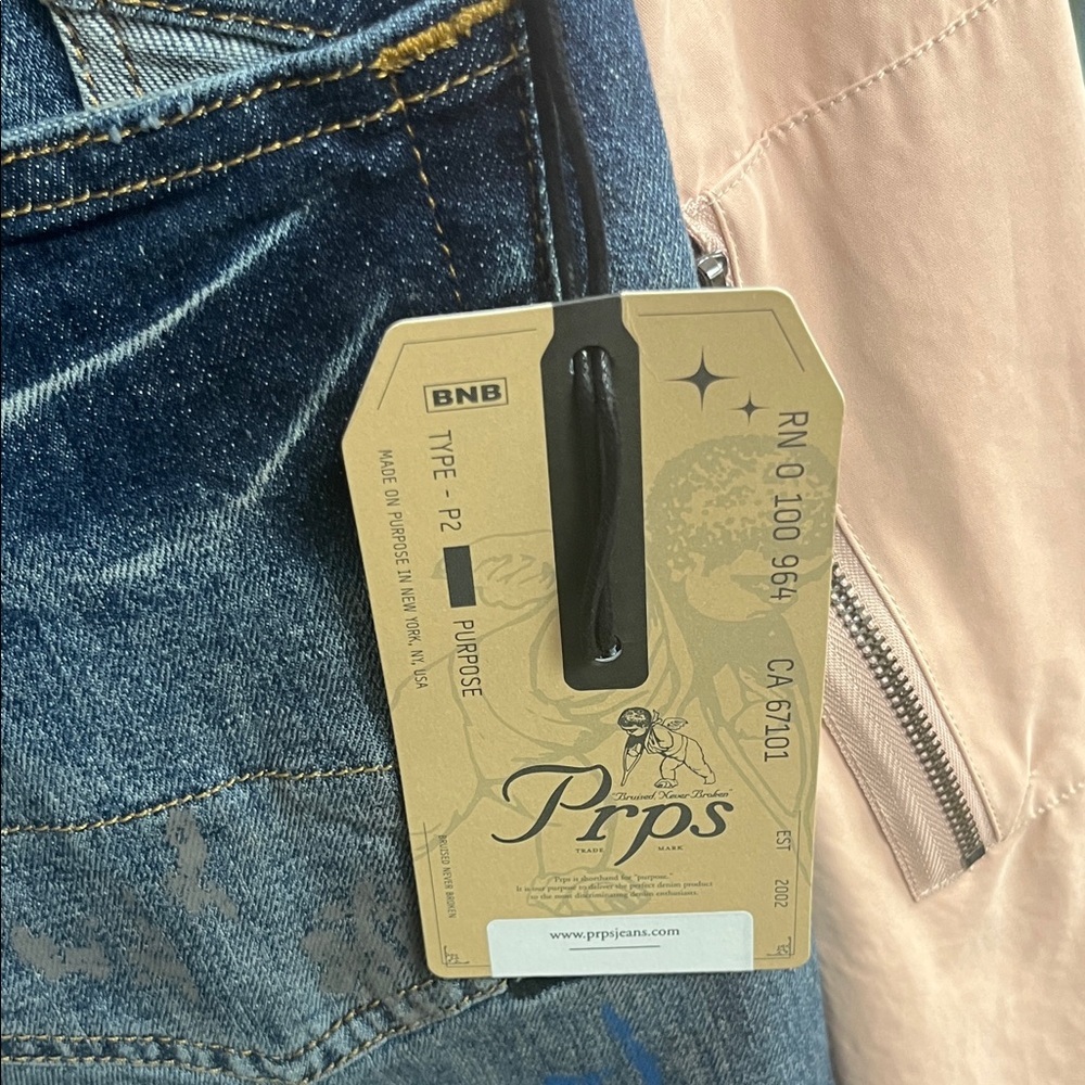 PRPS Blue Painters Wash Men's Skinny Jeans - Picture 9 of 10